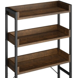 Tectake Shower Caddy Seattle - 3 Tiers 67 X 25 X 165,5 Cm - Industrial Wood Dark, Rustic - thumbnail 9