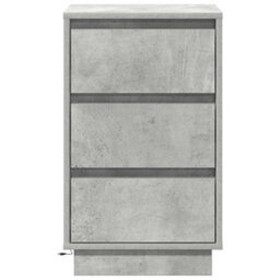 Berkfield Modern Bedside Cabinet With Led Concrete Grey 39X34.5X65 Cm Engineered Wood - thumbnail 6