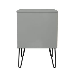 Anzio Matt Dusk Grey 2 Drawer Non-Extendable Bedside Table (H)574mm (W)450mm (D)395mm - thumbnail 4