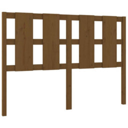Berkfield Bed Headboard Honey Brown 145.5X4X100 Cm Solid Wood Pine - thumbnail 2