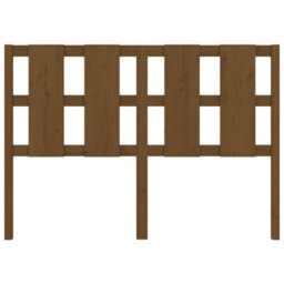 Berkfield Bed Headboard Honey Brown 145.5X4X100 Cm Solid Wood Pine - thumbnail 4