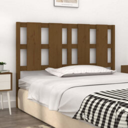 Berkfield Bed Headboard Honey Brown 145.5X4X100 Cm Solid Wood Pine - thumbnail 3