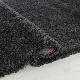 Wadan 120X170Cm Dark Grey Shaggy Rug - Rectangular Soft Touch Thick Pile Modern Area Rug - Rugs For Living & Bedroom Non Shedding - thumbnail 2