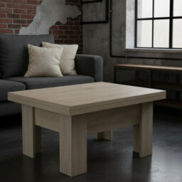 Eryk Modern Extendable Coffee Table Adjustable 100 To 200 Cm Design With Abs Edges In Sonoma Oak Finish - thumbnail 2
