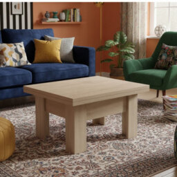 Eryk Modern Extendable Coffee Table Adjustable 100 To 200 Cm Design With Abs Edges In Sonoma Oak Finish