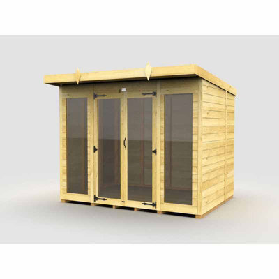 Buttercup Farm 8Ft X 6Ft Pent Summer House (Full Height Window) - Wood - L178 X W243 X H201 Cm - image 1