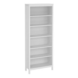 Wyld Haus Gossmere White 5-Shelf Wooden Bookcase 1990mm H X 785mm W X 325mm D - thumbnail 2