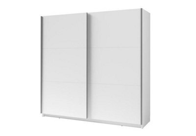 Arte White Matt Sliding Wardrobe W201Cm - Clutter-Free Organisation & Timeless Style - image 1