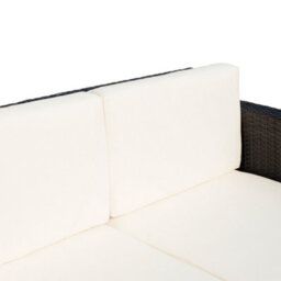 Wyld Haus Sese Rattan 2-Seater Outdoor Sofa Brown With Cream White Cushions - L130 X D70 X H80Cm - thumbnail 8