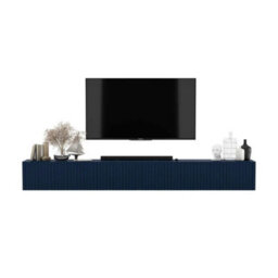 Heze Furniture Elpis Glamour Tv Cabinet Media Unit Extra Long 300 Cm Wall Mounted - Navy Matt - thumbnail 1