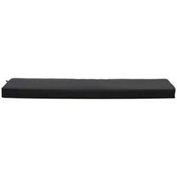 Outsunny 2-Seater Bench Cushion Polyester Cover Seat Pad Replacement Black - thumbnail 7