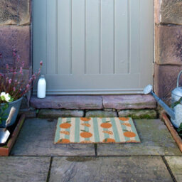 Artsy Doormats Blue Stripe Oranges Coir Doormat - thumbnail 9