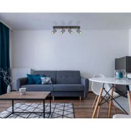 Luminosa Lighting Luminosa Robby Ceiling Spotlight Bar Gunmetal 4X Gu10 - thumbnail 5