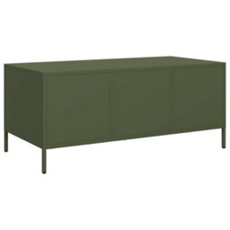 Berkfield Coffee Table Olive Green 101.5X50X43.5 Cm Cold-Rolled Steel - thumbnail 7