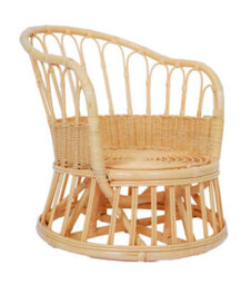 Nordlys Natural Rattan And Beige Fabric Armchair Exotic Boho Living Room - thumbnail 5