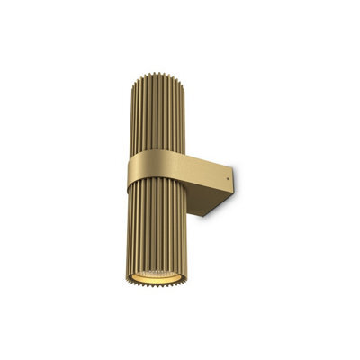 Luminosa Lighting Luminosa Dynamics Modern Up & Down Wall Lamp Gold 2Xgu10 White Shade - image 1