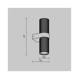 Luminosa Lighting Luminosa Dynamics Modern Up & Down Wall Lamp Gold 2Xgu10 White Shade - thumbnail 2