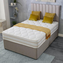 Divan Base Direct Shire Solaris Musca Calipso 1500 Pocket Sprung Divan Bed Set 6Ft Super King 2 Drawers Side- Wool Bronze - thumbnail 1