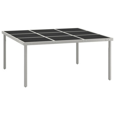 Walplus Garden Dining Table 170X170X74.5 Cm Glass And Steel - image 1