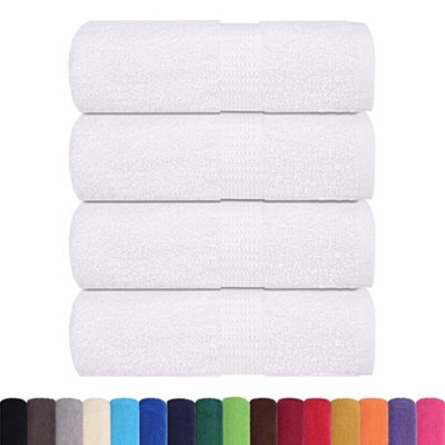 Berkfield Durable Wash Towels 4 Pcs Frogn White 30X30 Cm 100% Cotton