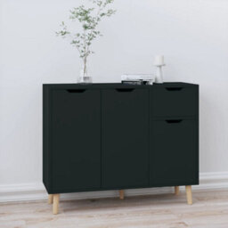 Vidaxl Sideboard Black 90X30X72 Cm Engineered Wood