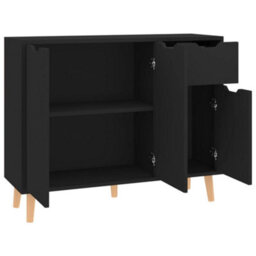 Vidaxl Sideboard Black 90X30X72 Cm Engineered Wood - thumbnail 6