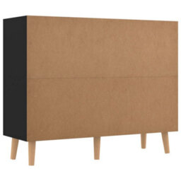 Vidaxl Sideboard Black 90X30X72 Cm Engineered Wood - thumbnail 5