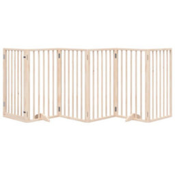 Walplus Poplar Wood Dog Gate With Door Foldable 6 Panels 300 Cm - thumbnail 3