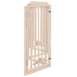 Walplus Poplar Wood Dog Gate With Door Foldable 6 Panels 300 Cm - thumbnail 5