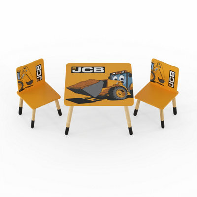 Kidsaw Jcb Table & Chairs With Wooden Legs Black Tips - image 1