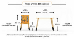 Kidsaw Jcb Table & Chairs With Wooden Legs Black Tips - thumbnail 4