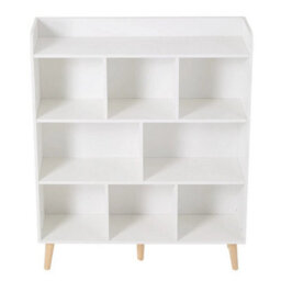 4 Tier Wooden Bookcase Shelving Display Cube Storage Shelf Cabinet With Wood Leg - thumbnail 6