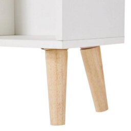 4 Tier Wooden Bookcase Shelving Display Cube Storage Shelf Cabinet With Wood Leg - thumbnail 5