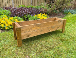 Ruddings Wood Raised Wooden Planter Bed Garden Trough Flower Box (W)95Cm X (H)29Cm
