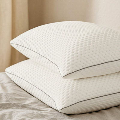 Casabella Pillows Shredded Memory Foam Pillow 2 Pack For Neck & Back Support, Shoulder Pain Relief, Medium Firm Pillows 50X70Cm - image 1