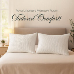 Casabella Pillows Shredded Memory Foam Pillow 2 Pack For Neck & Back Support, Shoulder Pain Relief, Medium Firm Pillows 50X70Cm - thumbnail 6