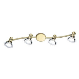 Eglo Bingo Brushed Brass 4 Bulb Ceiling Spotlight Bar E14 Modern Indoor Light