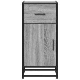 Berkfield Sideboard Grey Sonoma 35.5X35X76 Cm Engineered Wood And Metal - thumbnail 4