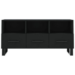 Berkfield Tv Cabinet Black 102X36X50 Cm Engineered Wood - thumbnail 5