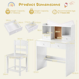 Complete Kids Study Set With Matching Desk And Chair - thumbnail 4