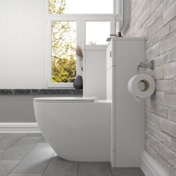 Nes Home 1000mm Freestanding White 2 Drawer Basin Vanity & Back To Wall Toilet - thumbnail 5