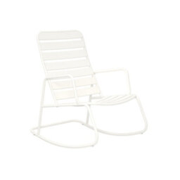 Novogratz Roberta Outdoor Rocking Chair In White - thumbnail 2