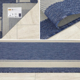 Homeart Outdoor Rugs Easy Cleaning Area Rugs For Balcony,garden,picnic,uv Weather Resistant D.blue Cream, 140 X 200 Cm - thumbnail 5