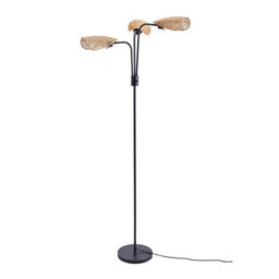 Darphe 3-Light E27 Brown Modern Floor Lamp With Handwoven Paper Rope Shade - thumbnail 7