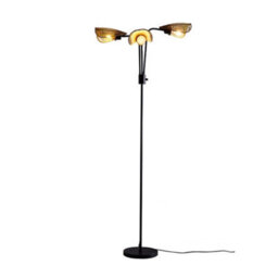 Darphe 3-Light E27 Brown Modern Floor Lamp With Handwoven Paper Rope Shade - thumbnail 3