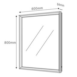 Plum&clay Solstice Chrome Led Illuminated Backlit Bathroom Mirror (H)800mm (W)600mm - thumbnail 3