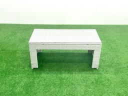 Fimous 9 Seater Garden Outdoor Rattan Furniture Set Rattan Garden Sofa Oblong Coffee Table 3 Stools Side Table Light Grey - thumbnail 3