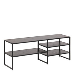 Wyld Haus El Paso Black Metal Open Tv Unit, 3 Shelves, 120Cm - thumbnail 3