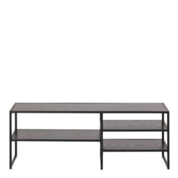 Wyld Haus El Paso Black Metal Open Tv Unit, 3 Shelves, 120Cm - thumbnail 4