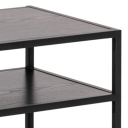 Wyld Haus El Paso Black Metal Open Tv Unit, 3 Shelves, 120Cm - thumbnail 8
